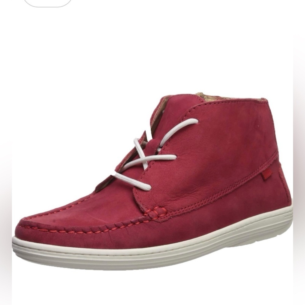 Marc Joseph | Brownish Red Grainy Leather Preppy High Top Bootie Kids Unisex Sz5
